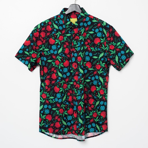 Garden Botanical Printed Short Sleeve Shirt - Picture 2 of 5